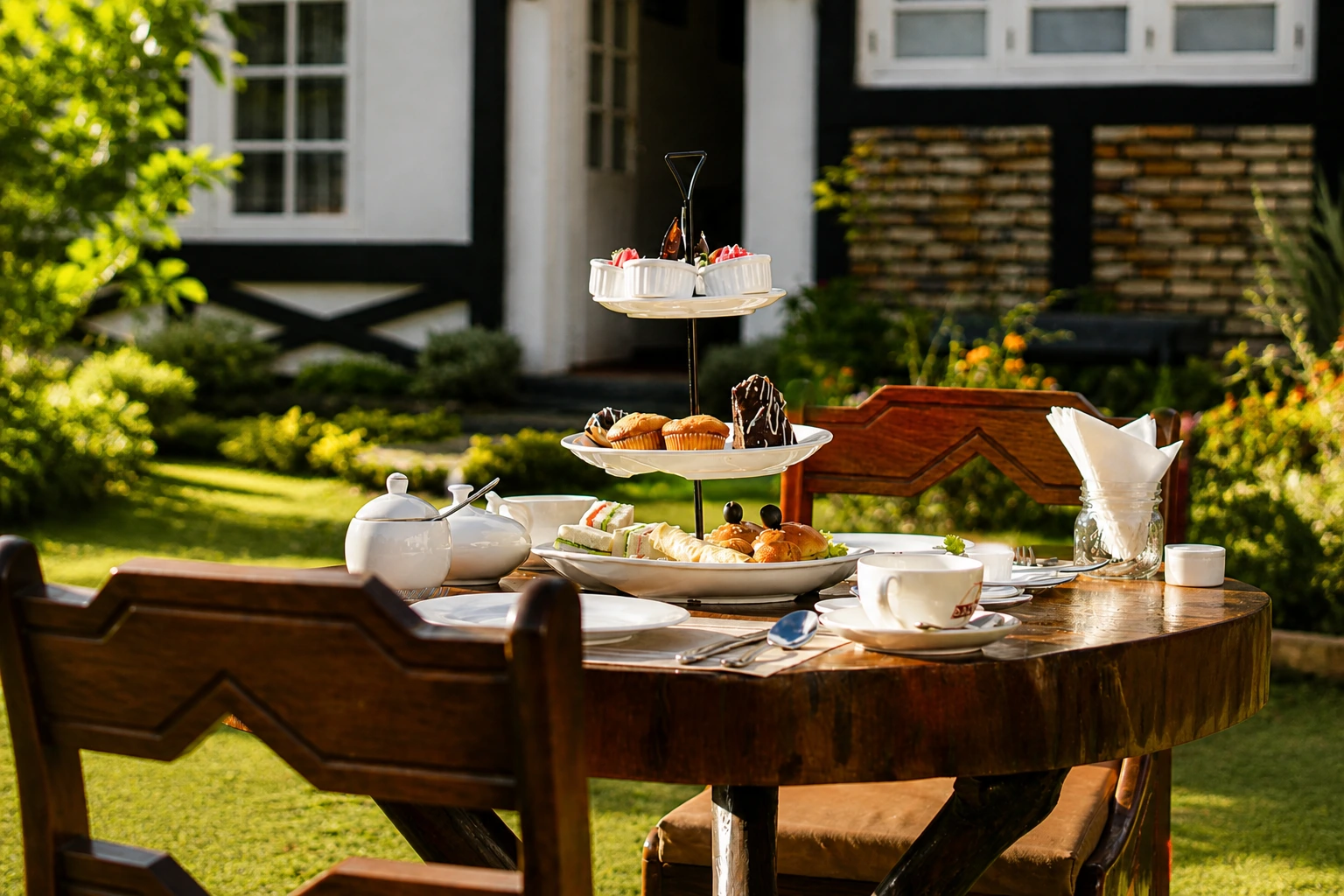 High Tea on the Lawn at Hotel Glendower